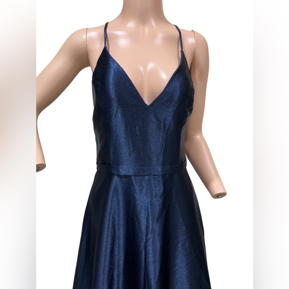 Dupioni Surplice Fit-And-Flare Dress - Picture 6 of 14